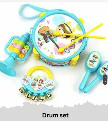 Kids Drum Toy Set | Miniature Musical Instrument with Carry Strap