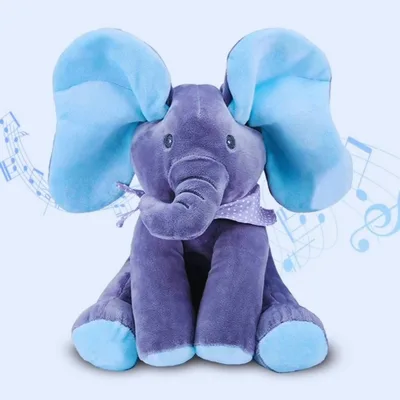 Flappy Elephant Toy | Singing & Peek-A-Boo Interactive Plush for Baby