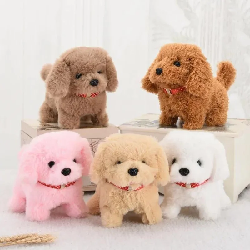 Spunky Add-ons Walking Golden Retriever | Interactive Electronic Pet Dog Toy for Kids