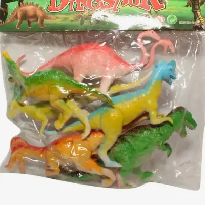 Multi-Color Rubber Dinosaur Toy Set | Educational Animal Kingdom Playset for Kids | Perfect Birthday Gift