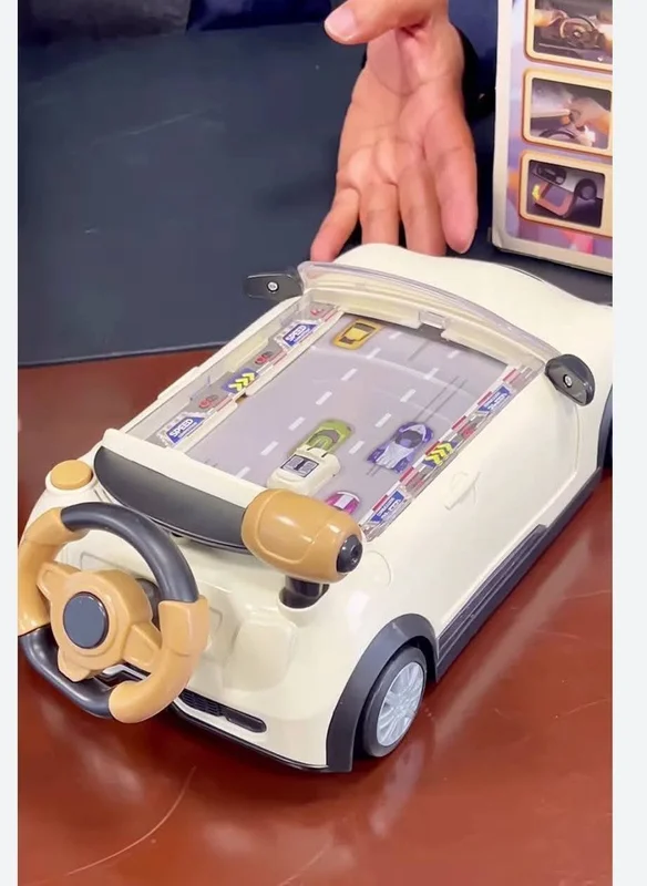 Interactive Racing Car Simulation Toy – Hand-Eye Coordination Game with Steering Wheel & Real Engine Sounds